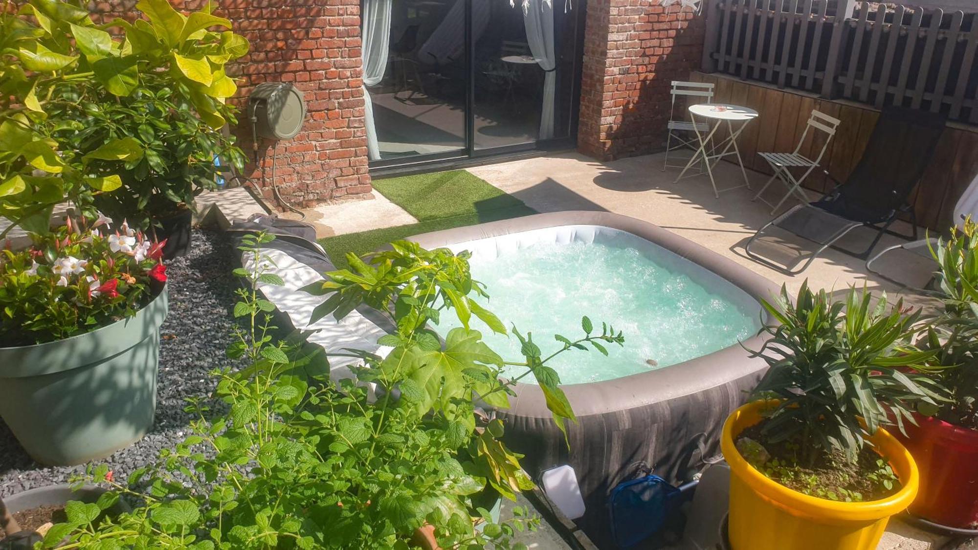 Gary Suite - Studio Cosy, Spa Et Jardin Privatif A 4 Min De Cambrai Awoingt Екстериор снимка